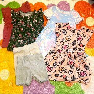 4T Spring/Summer Bundle - Tops Dresses + shorts
